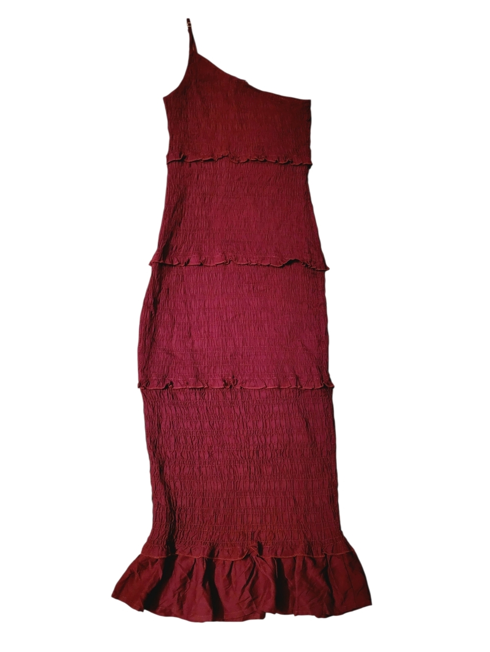 Pretty Garden Midi Bodycon Dresses One Shoulder Strappy Tiered Ruffle NWT size S - Picture 4 of 7